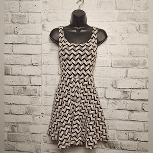 Free People Women's Mini Chevron Knit Fit & Flare Size L Dress
